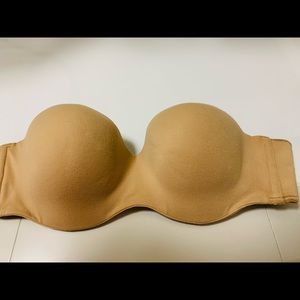 Victoria’s Secret Body by Victoria Beige lined strapless Bra 34D